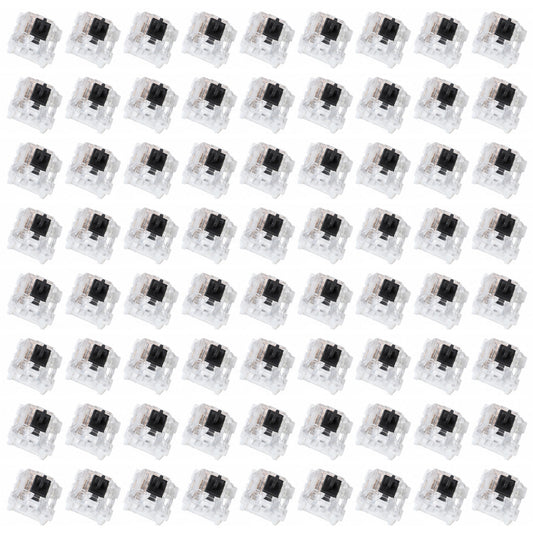 Josojoou 72 Black Mechanical Keyboard Switches 3Pin Key Clicker Replacement