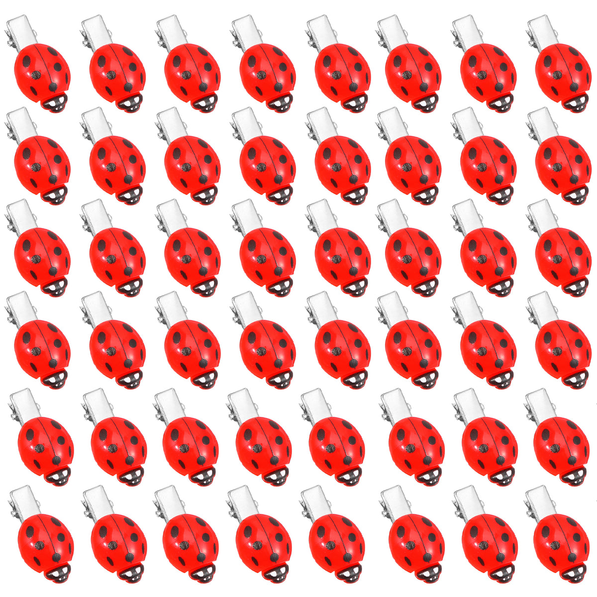 50 Pcs Ladybug Hair Clips Fun Animal Hair Clips Cute Lady Bug Barrettes