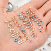 80PCS Nail Charms- Zinc Ally Nails Art 3D Gold Silver Finger Nail Rhinestones Kit, Goth Rivet Nails Jewelry Manicure Supplies Junk Case Charms Y2K DIY Crafts Decorations
