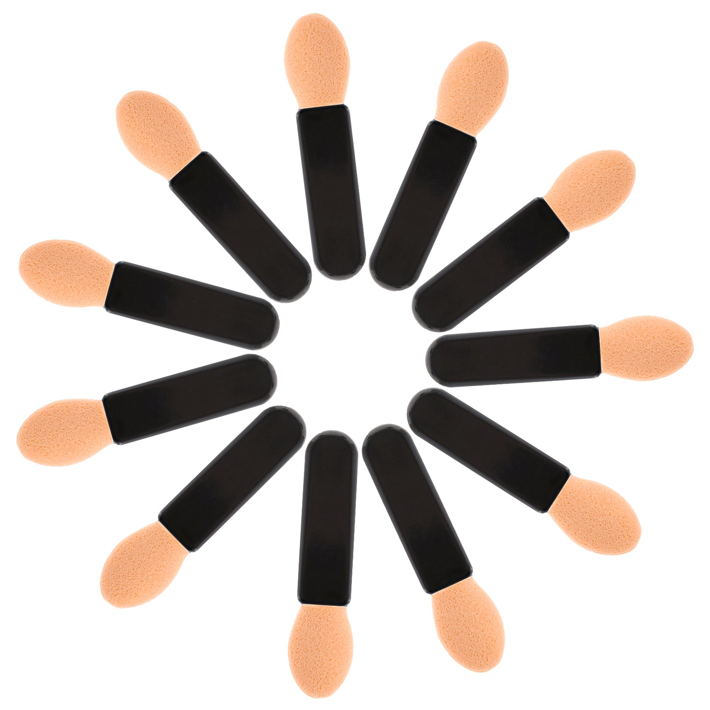 Eye Shadow Applicator Sticks 150 Pcs Eyeshadow Brush Disposable Eyeshadow Applicator Sponge Tip Eye Shadow Applicators Eyeshadow Brush Set for Daily Beauty and Eye Makeup 1.57 Inch (Black)