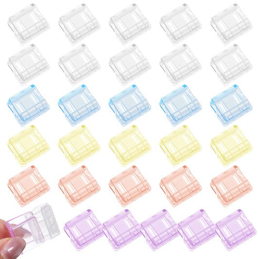 No-Sew Hem Clips for Pants - Adjustable Cuff Holders for Instant Shortening, Invisible Tightener for Jeans, Dress Pants & Trousers - 30 Pack Transparent Clips (No Sewing Required)