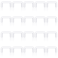 Yolev 20Pcs 16G Clear Septum Retainer Acrylic Septum Piercing Retainer Flexible U Shape Clear Septum Ring Retainers Hidden Body Piercings Jewelry for Work Women