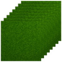 Josojoou 8Pcs Artificial Grass 6x6 Inches Fake Grass Decor for Crafts Mini Artificial Green Turf Mat Grasses Outdoor for DIY Miniature Garden