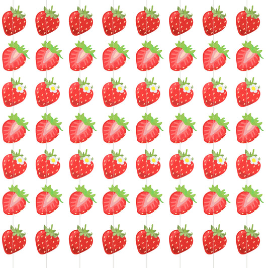 8pcs Strawberry Garland Strawberry Decor Strawberry Party Decorations Strawberry Shortcake Birthday Decorations Strawberry Baby Shower Decorations Party Supplies Decor