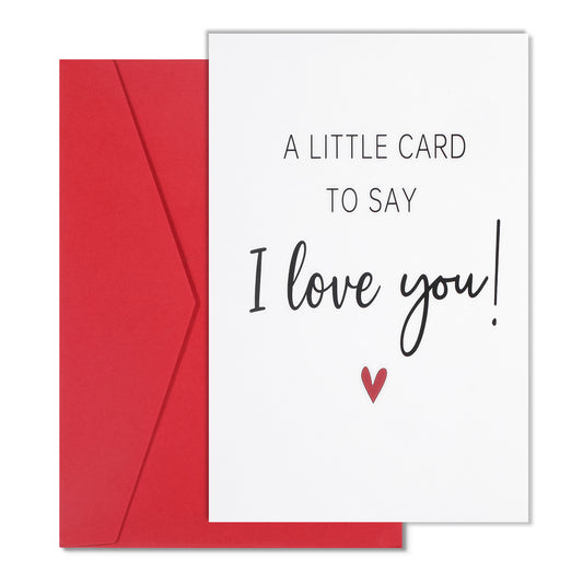 I Love You Card | Anniversary Card, Valentine Cards, Happy Birthday Cards – Romantic Greeting Card with Envelope, Valentines Day Gifts Card for Girlfriend Boyfriend Wife Husband Just Because