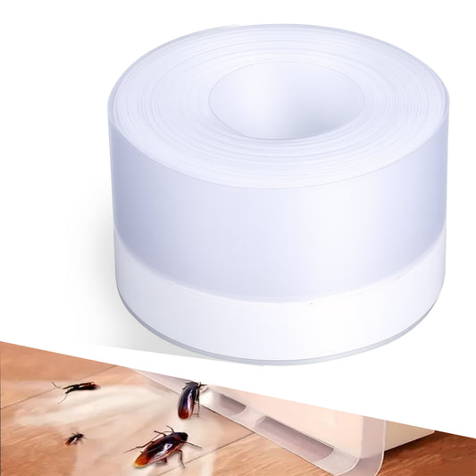 Silicone Weather Stripping Seal Tape - 16.5 Feet Length, 1.77 Inches Width, Strong Adhesive Window Insulation - Door Draft Stopper for Door and Window Gaps, Weatherproof Soundproof Draft Insulation