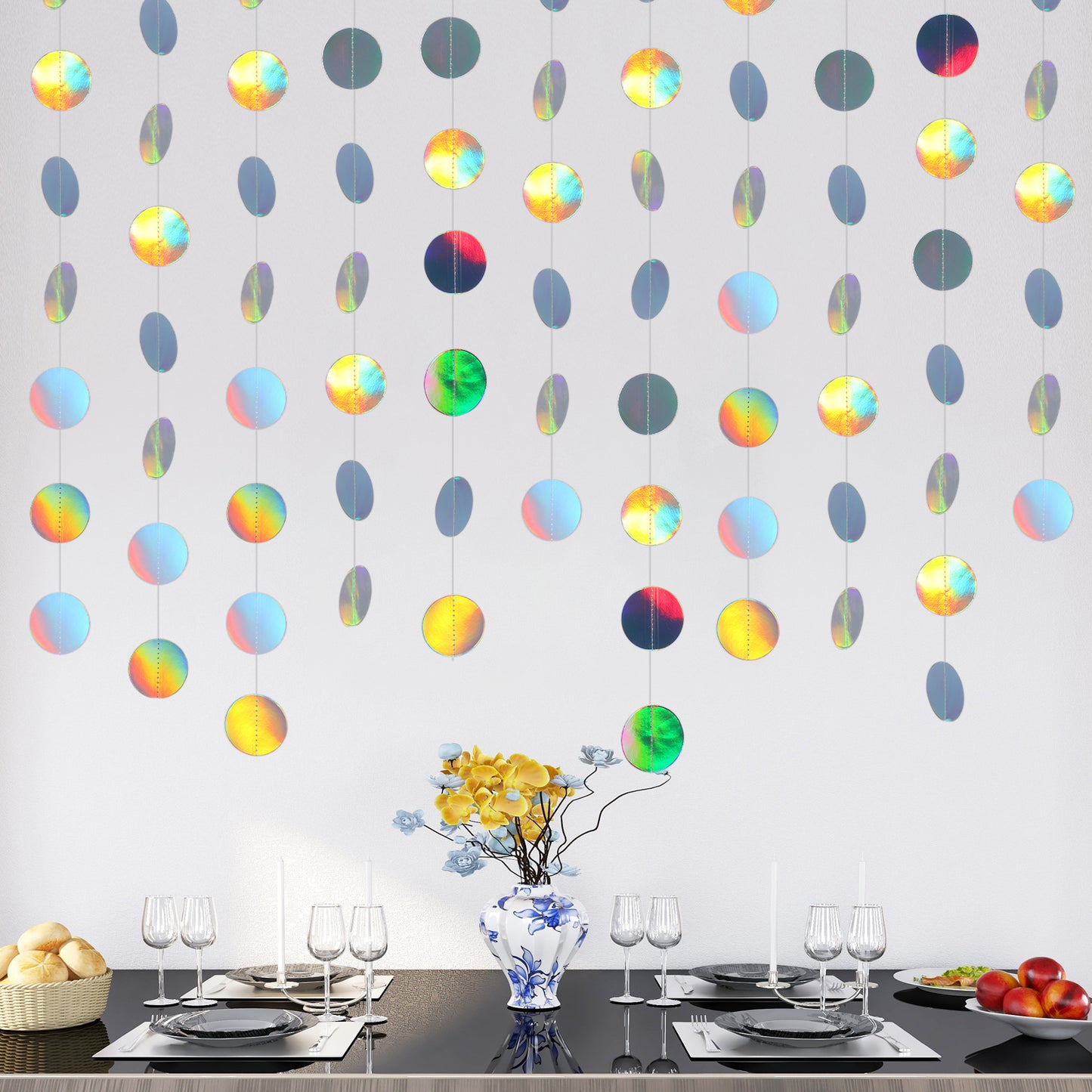 Holographic Circle Shiny Garlands