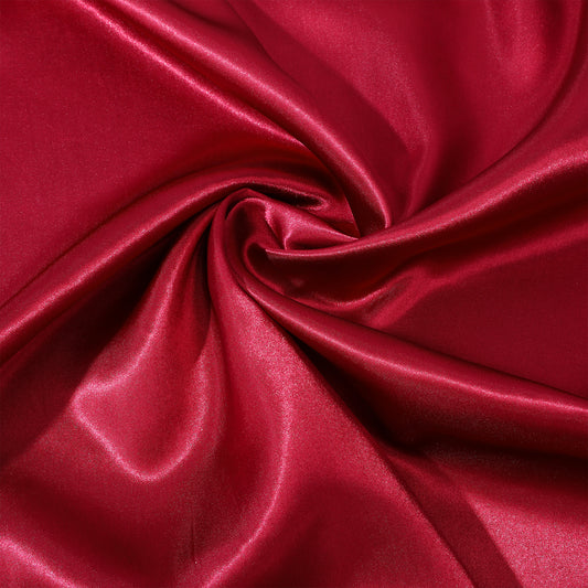Satin Fabric by The Yard, 60 Inch Wide Black Satin Fabric Shiny & Silky Lining Fabrics Satins Cloth Fabrics for Wedding Dress, Clothing Making, DIY Crafts, Table Cover, Sewing(Deep Wine Red)