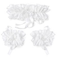 Tucnoeu Neck Ruffle Collar Cuffs Set, Detachable Victorian Clown Costume