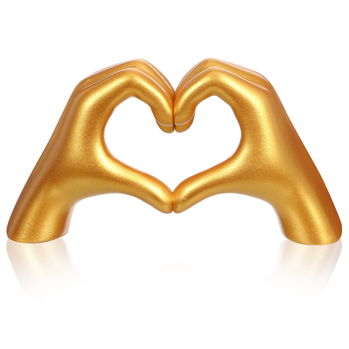 HekouJiub Heart Hands Sculpture Gold Heart Hands Sculpture Gold Decor for Bedroom Living Room,Bookshelf Office Desk Decor Modern Statue for Wedding Decorations Unique Birthday for Women Men