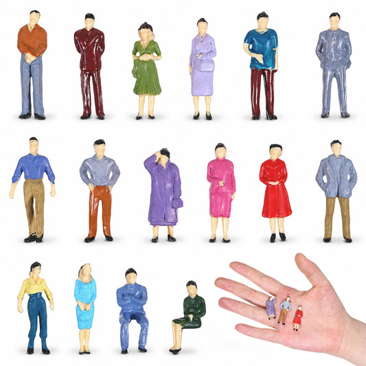 Yykazqe 1: 50 Scale Mini People Figurines 16pcs Miniature People Figurines