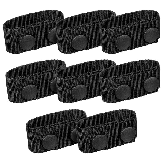 Meyeyaia 8 Pcs Duty Belt Keepers with Double Snaps, Nylon Belt Keepers for 2"/2.25" Wide Police Security Tactical Belt Keeper,Police Duty Belts Law Enforcement Accessories Tactical Gear
