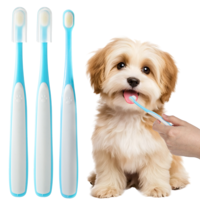 Small Dog & Cat Toothbrush, 3 PCS Ultra Soft Mini Head Pet Toothbrush- Dental Care Kit for Puppies, Kittens, Tiny Pets | Gentle Deep Cleaning Tooth Brush Set