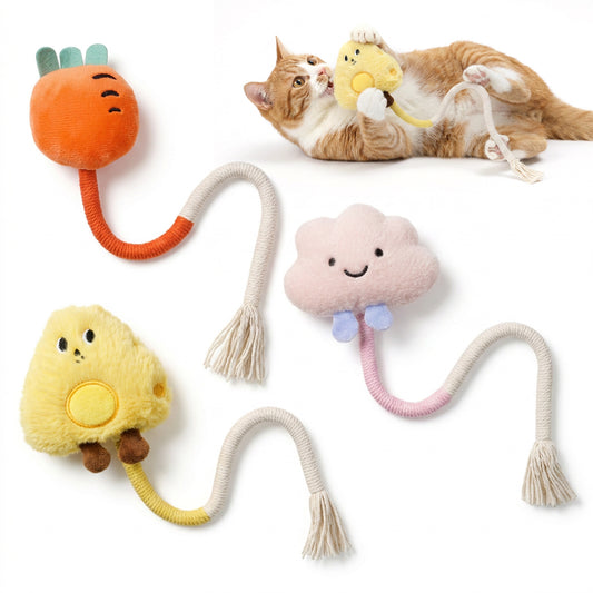 Gemoioio 3pcs Cat Chew Rope Toys Durable Interactive Indoor Cats Toy
