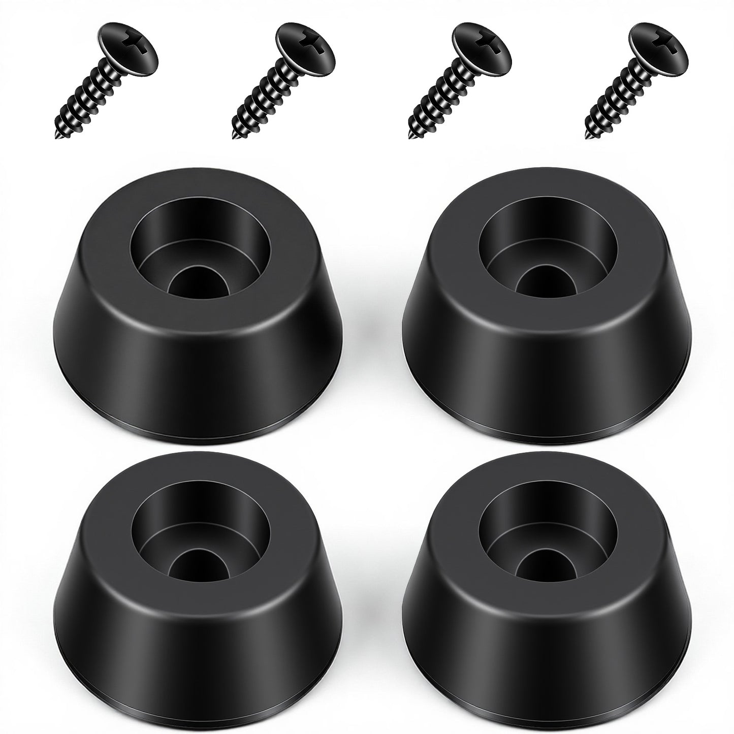 Rubber Anti-Vibration Pads 4PCS Kit- 25mm Anti Vibration Mat Rubber Blocks for Washer Dryer Refrigerator Dishwasher, Noise Reduction Rubbered Mats for Stable and Quiet- 192310GS, E106661, D091007
