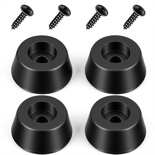 Rubber Anti-Vibration Pads 4PCS Kit- 25mm Anti Vibration Mat Rubber Blocks for Washer Dryer Refrigerator Dishwasher, Noise Reduction Rubbered Mats for Stable and Quiet- 192310GS, E106661, D091007