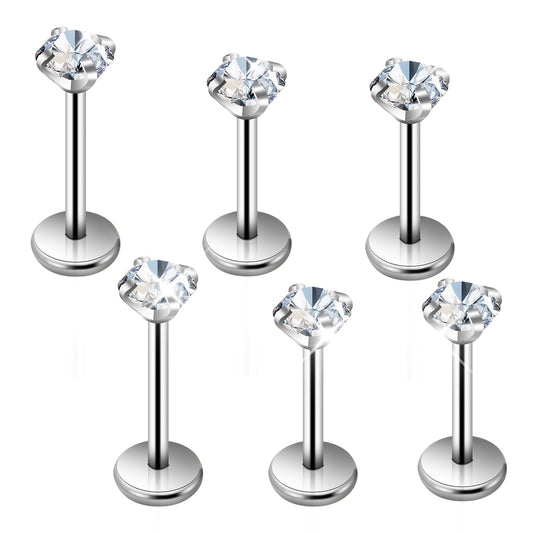 DIVINA VITAE 20G 3mm insert lip studs (Steel)