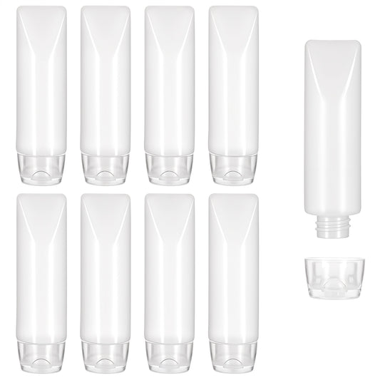 8pcs Travel Size Bottles 1oz Travel Squeeze Bottle Refillable Tubes Leak Proof Small Squeeze Bottles for Toiletries Refillable Travel Bottles Travel Tubes for Makeup Toiletry Cosmetic Containers