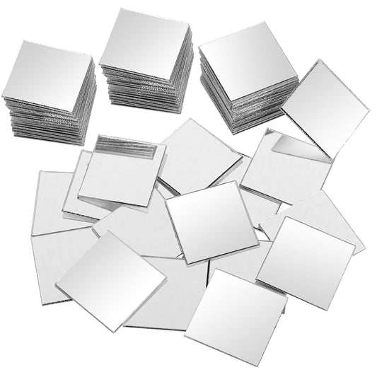 Lusofie 150pcs Acrylic Mirror Mosaic Tiles, Small Mirrors for Crafts, Diamond Shaped Mirror Tiles for Crafts, Mini Craft Mirrors for Art Wall Door Home Decorations (2.4cm/0.95inch)