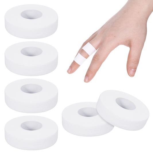 6 Rolls Zinc Oxide Tape,Sports Tape,0.6 Inch x 32 Feet Breathable Wrist Finger Tape for Fingers Feet Sweat Volleyball Finger Tape for Outdoor Sports