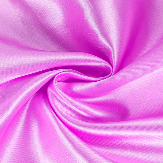 Satin Fabric by The Yard, 60 Inch Wide Pink Satin Fabric Shiny & Silky Lining Fabric Satin Cloth Fabric for Wedding Dress, Clothing Making, DIY Crafts, Table Cover, Sewing(Purple)