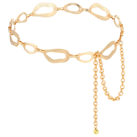 HekouJiub Gold Waist Belt Metal Chunky Chain Belt for Women Plus Size