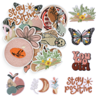 You Go Girl Iron On Patches, 14 Pcs Boho Floral & Girl Power Embroidered Patches, DIY Appliques for Jeans, Denim Jackets, Backpacks, Hats, Vest - Motivational Gift for Women & Teens