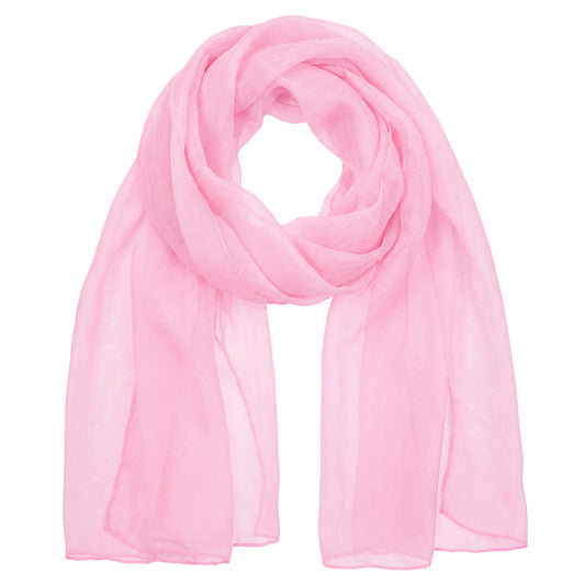 Chiffon Shawls and Wraps, Lightweight Chiffon Scarf for Evening (Pink)