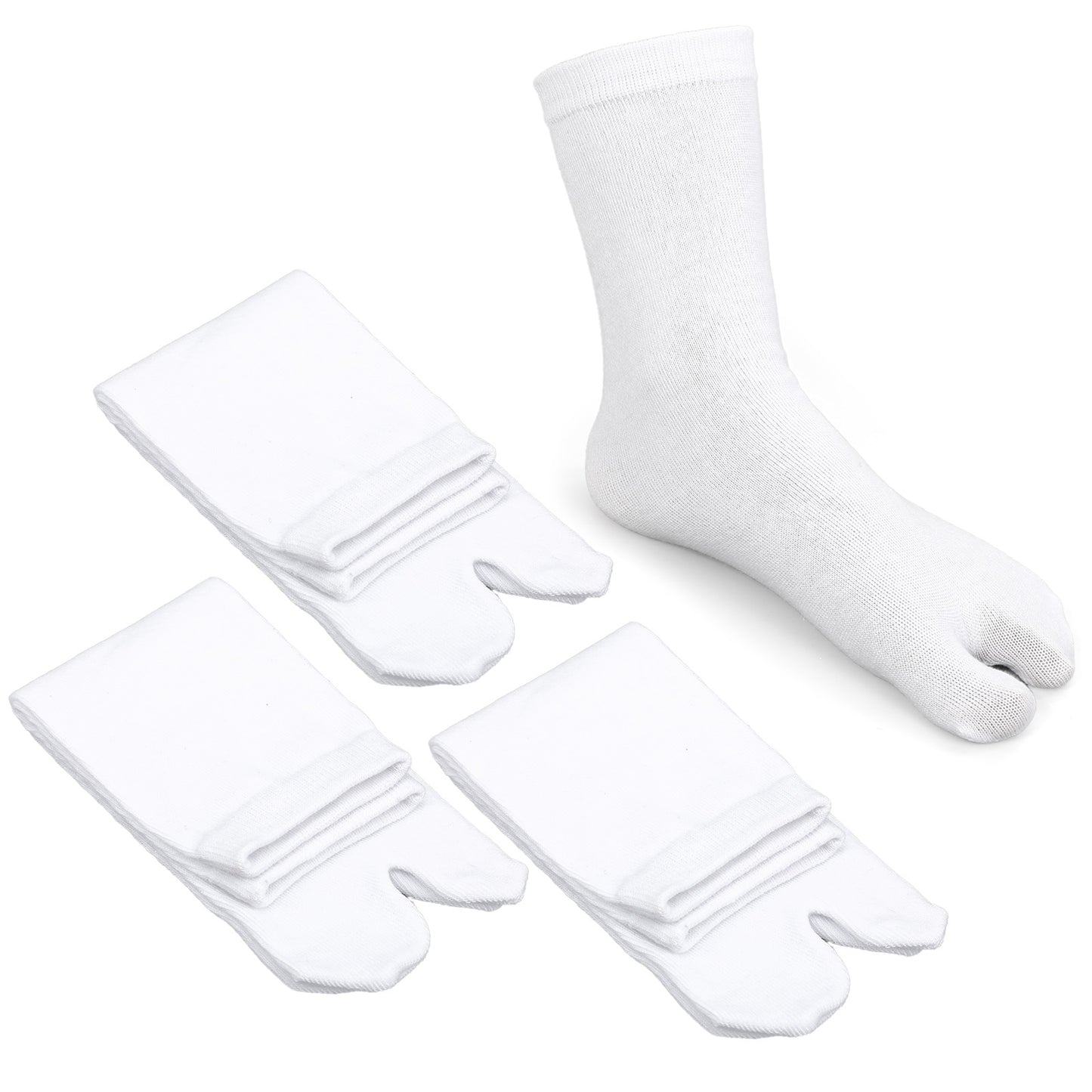 Josojoou 3Pairs Flip Flop Socks, Tabi Socks Women, Sock with Toes, for Flip-Flops, Japanese Geta, Sneakers, and Sandals