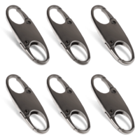 6Pcs Zipper Lock, Zipper Clips Anti Theft, Zippers Pulls Replacement - Keep The Zippers Closed(Brilliant Black)