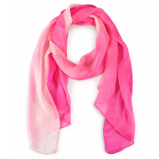 Telooco Chiffon Scarf, Lightweight Sheer Summer Shawl for Women(Pink)