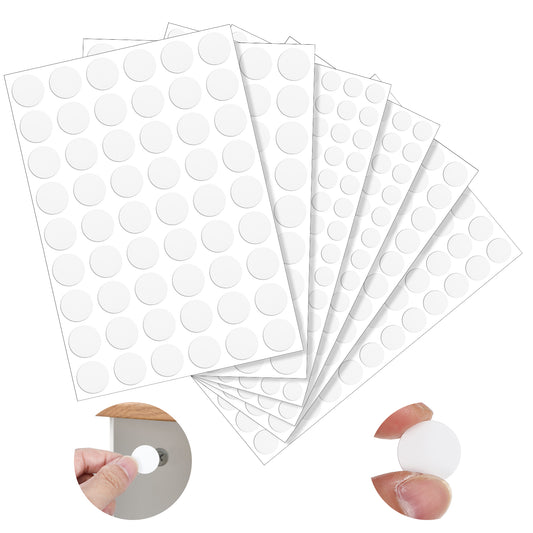 1160PCS Self-adhesive Screw Hole Cover Caps, 12mm 15mm 21mm White PVC Dustproof Non-Faded Stickers for Furniture, Cabinets, walls, Desks
