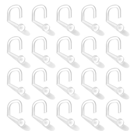 Yolev 20pcs clear nose rings for work 18G 7mm plastic clear nose studs Flexible Screw Retainer