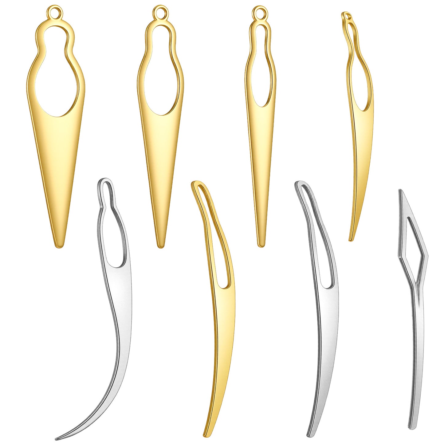 8Pcs Interlocking Tool for Locs Sisterlock Retighten Tool Hair Locking Tools Bent-Hook Shape Loc Needle for Maintaining Dreadlocks Hair Extensions Styling Tools