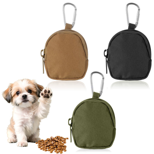 Josojoou 3PCS Dog Treat Pouches for Pet Training, Dog Treat Bags Training Pouch with Zipper, Reusable Puppy Treats Pouch, for Dogs Walks, Pet Gatherings, and Dogs Trainings