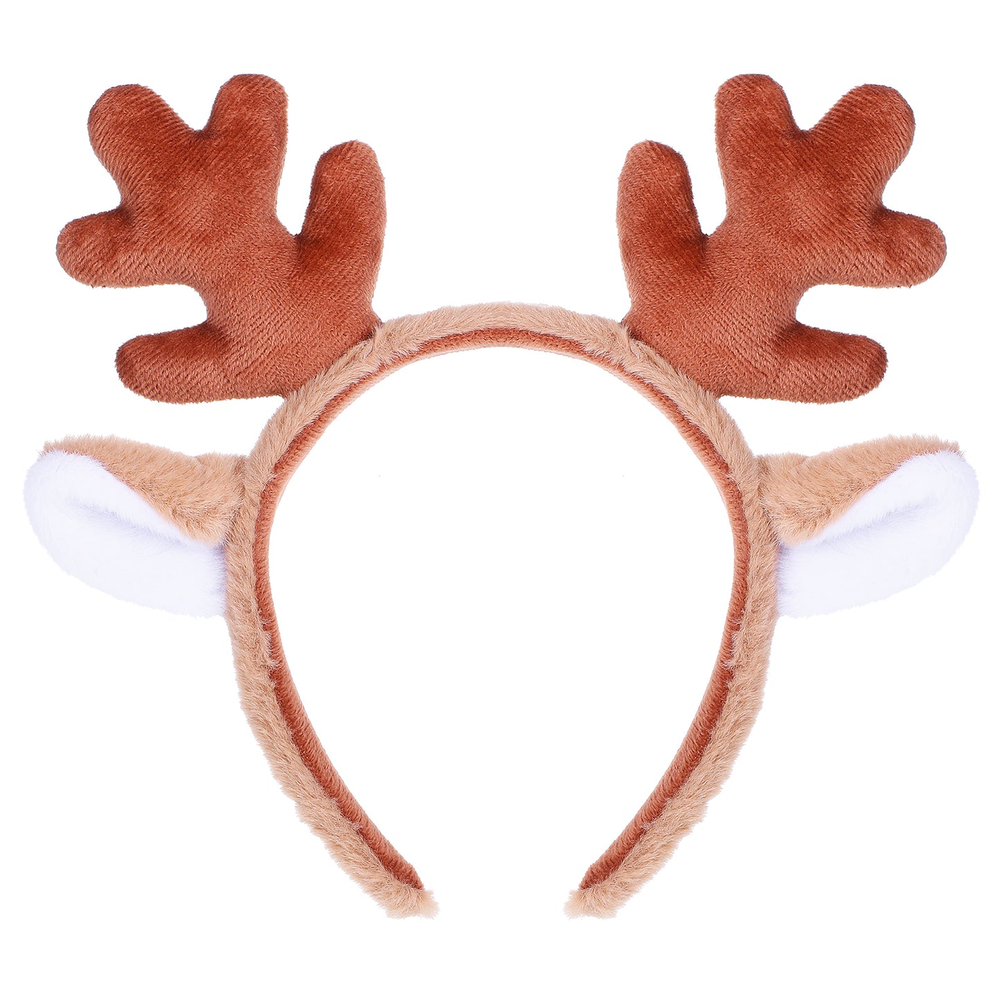 Reindeer Antlers Headband Animal Ears Deer Antlers Headband Fluffy Realistic Deer Ears Headband Christmas Deer Headbands Deer Ear Cosplay Deer Antlers Costume for Christmas Halloween Festival Party