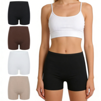 Josojoou 4Pcs Seamless Boyshorts for Women, High Waisted Womens Boxer Briefs Underwear, Soft Full Coverage Stretch Boy Shorts for Women Workout Yoga Sports Dress(143-154LB)