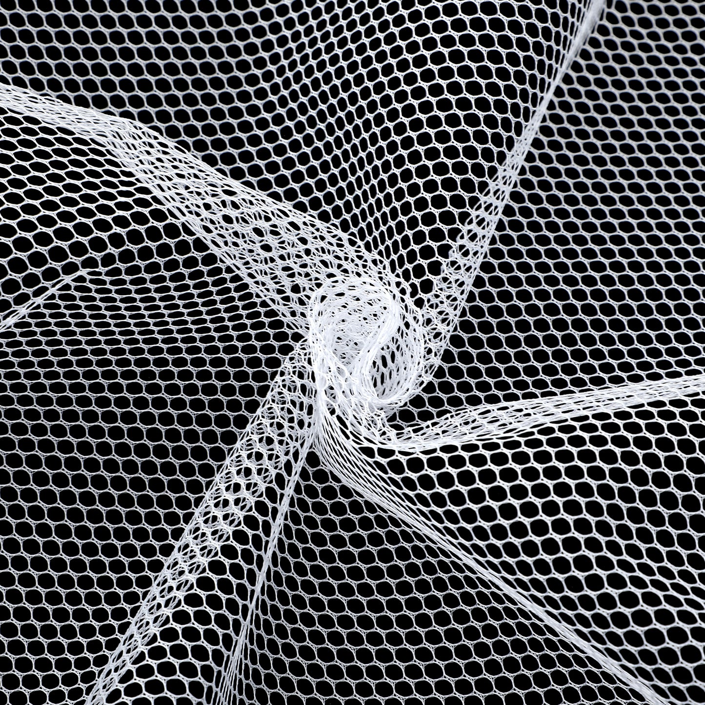 Lusofie 63 x 59 Inch White Mesh Fabric, Slightly Stretchy Polyester Fabric for Sewing Projects, Netting Fabric for Shopping Bag, Backpack Pocket, Straps, and Netting Clothes