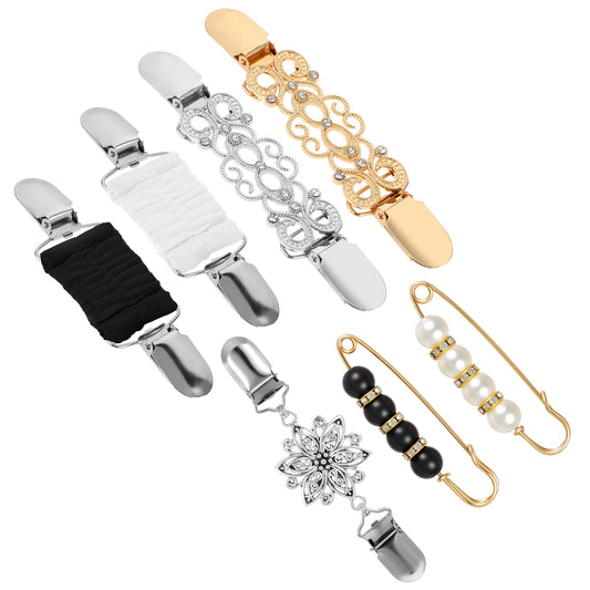 7Pcs Dress Clips Back Cinch Retro Sweater Cinch for Loose Clothes
