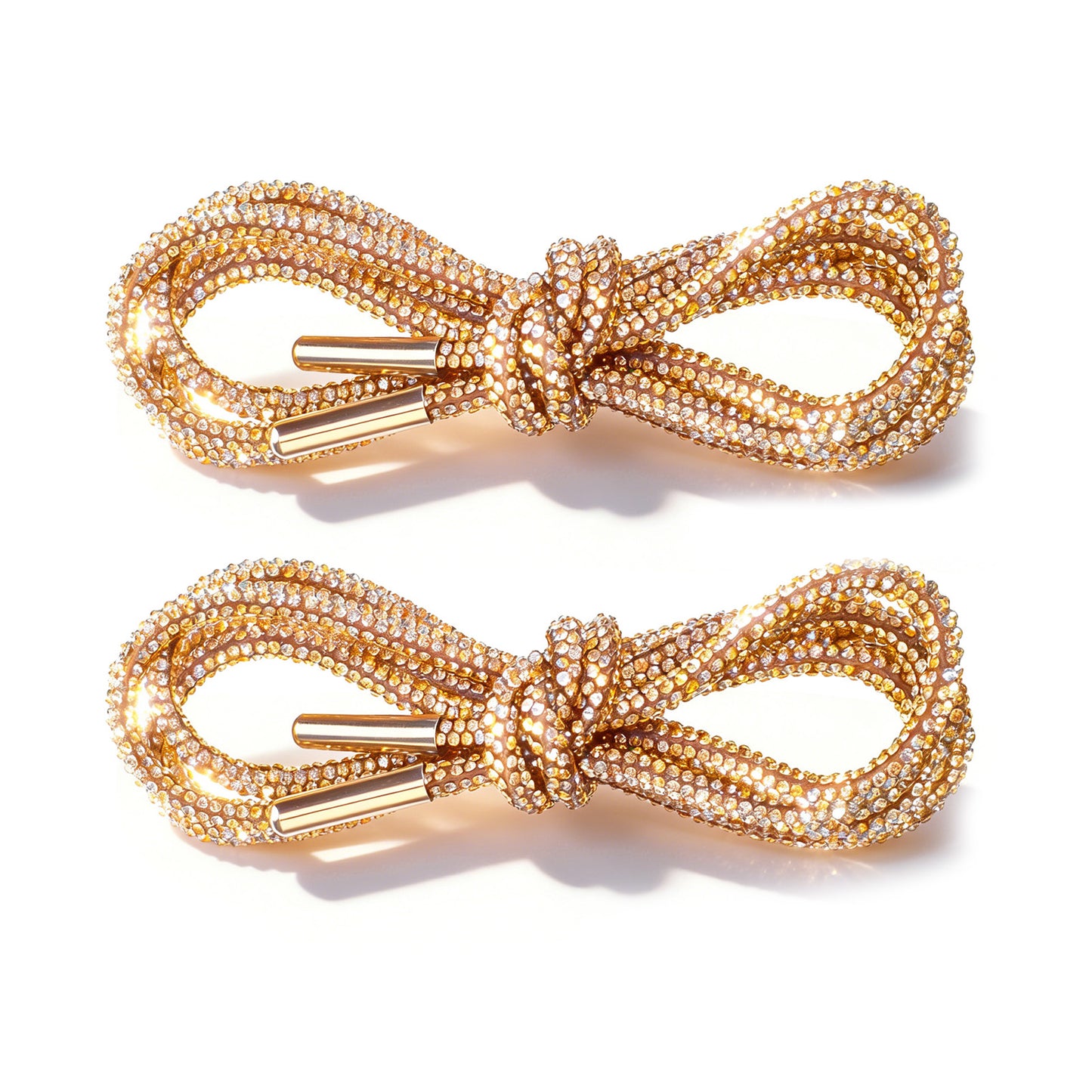 Yolev 2Pcs Rhinestone Shoe Laces Round Shoe Laces 47in Bling Shoe Laces for Sneakers Women & Men Drawstring Replacement Accessories
