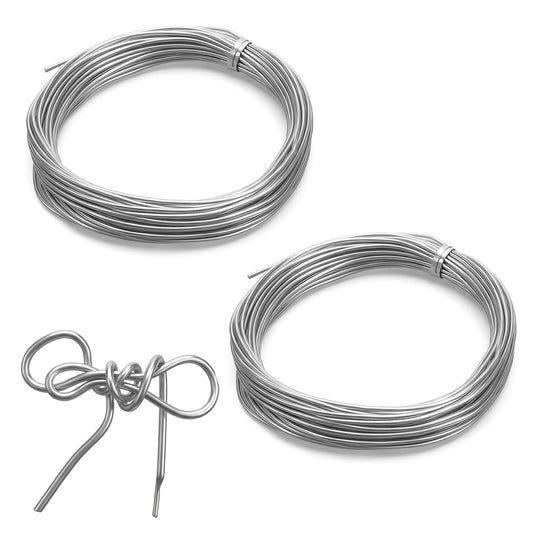 Aluminum Armature Wire 20mx1.5mm Craft Wire Bendable Silver Wire for Jewelry Making Crafts Garden Sculpting Armature Hand Wreath DIY Flower Art Project