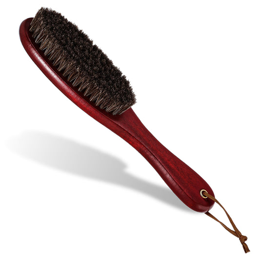 Horse clothes brush garment brush - lint brushes for clothes Jackets Hats Upholstery - Solid Beech Wood Handle Multi-Surface Cleaner