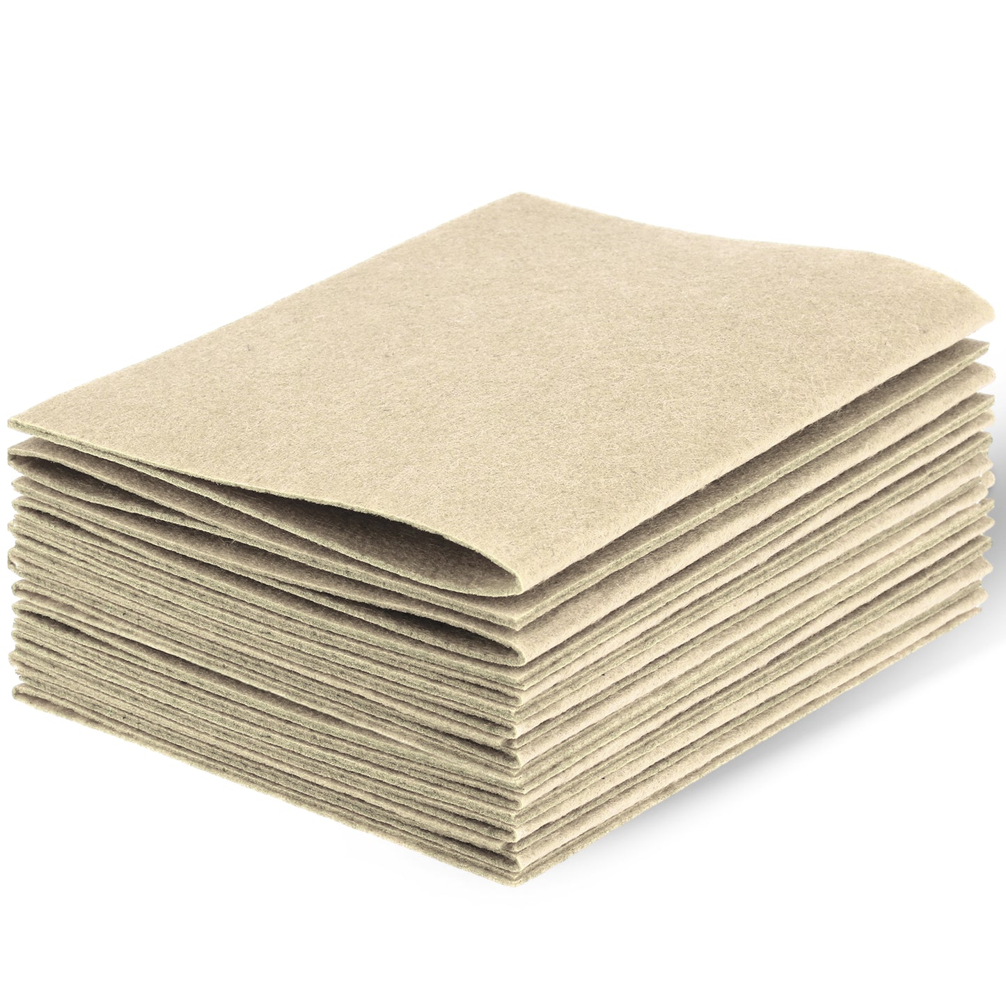 Felt Sheets Fabric, 7" x 11" Felt Fabric for Crafts 10Pcs Halloween Christmas Fabrics Fall Felts for DIY and Sewing Projects(Beige)