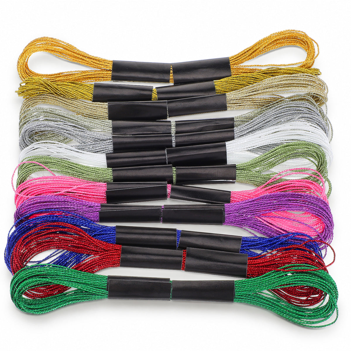 12 Skeins Metallic Embroidery Floss, Multi-Purpose Hand Embroidery Thread