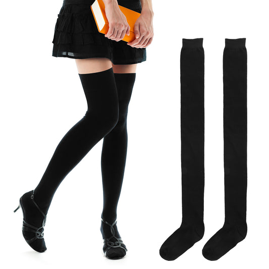 DIVINA VITAE 1 pair of 80cm black extra long stockings