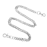 Lusofie Men's Wallet Chain | Heavy Duty Pocket Chain with Clasp | Edgy Biker Punk Style | for Jeans, Pants & Belt Loops | Rebel Fashion Accessor