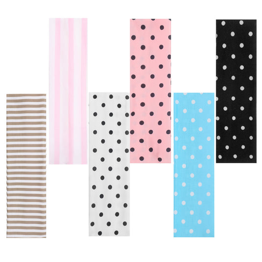 6Pcs Polka Dot Headband & Striped Headbands