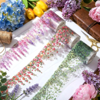Neyauo Floral Washi Tape, 3 Rolls, PET Material, Waterproof, Self-Adhesive, Decorative Tape For Crafts, Scrapbook, Journal, Notebook, Photo Album, Gift Wrap