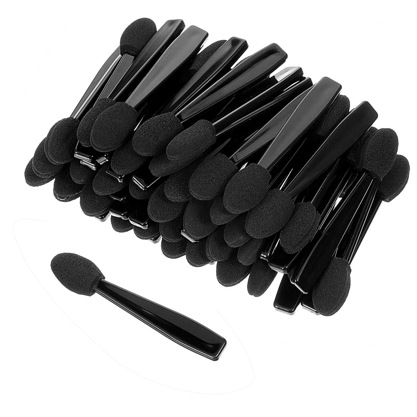 Tucnoeu Eyeshadow Brush Set, 120pcs Disposable Sponge Eyeshadow Brushes, Black Eyeshadow Applicators for Makeup, Arts and Crafts, DIY, Nail Art - Compact and Hygienic Eye Shadow Brushes