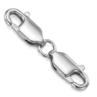 925 Sterling Double Lobster Claw Clasp Necklace Clasps and Closures Jewelry Clasp for Jewelry Making Bracelet Extender(Silver)